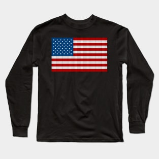 8 bit Stars and Stripes Long Sleeve T-Shirt